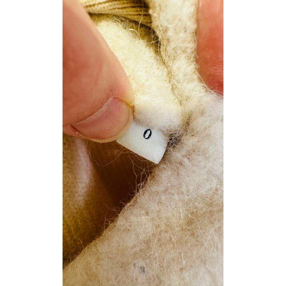 SANDRO OFF-WHITE Knit Alpaca Wool Blend Creamy Button Knot Cardigan size 0 - Picture 12 of 16